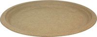 Ocean Blue Trading|Disposable Plates,SugarCane (Bagasse)|Natural color; Unbleached, 10-Inch, 125 Count