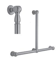 Jaclo T20-24H-24W-ORB Smooth Transitional Grab Bar with Finials, 24 x 24", Oil Rubbed Bronze