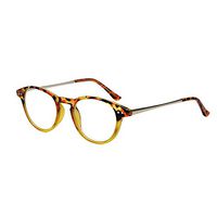 Gudzws Reading Glasses Women Men Plastic Frame Tips with Metal Temples Spring Hinges Sturdy Use Vintage Classic Style Readers for Unisex Hard Case Included Demi +2.00