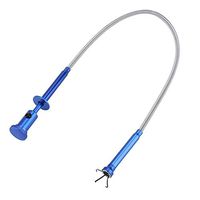 Four Claws Grabber Pick Up Tool Long Flexible Drain Cleaning Tools Spring Grip Narrow Bend Curve Trash Picker