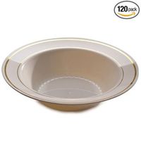 Silver Splendor Bowl (Pack of 120) Color: Bone with Gold Accent
