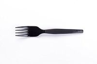 Dixie 6.31" Medium-Weight Polystyrene Plastic Fork by GP PRO (Georgia-Pacific), Black, FM527, (Case of 2,000)