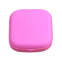 Portable Contact Lens Case Travel Kit Mirror Contact Lenses Box Container Pink