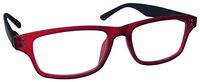 The Reading Glasses Company Red Black Sides Matt Rubberized Readers Mens Womens Spring Hinges R33-Z +1.25