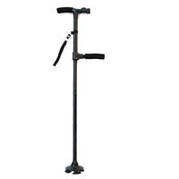 Crutches Old Four-Footed Cane Led with Lights Foldable Old-Fashioned Cane Aluminum Alloy Old-Fashioned Crutches Cane Walking Inconvenience Crutches Size: 85-97cm,Black