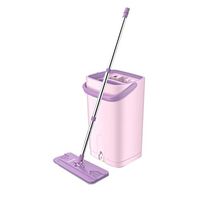 MOP Spinning and Bucket Cleaning Set Wet and Dry Dual Use 360 Degree Spinning Multifunction Household with Cotton Head4 (Color : Light Green)