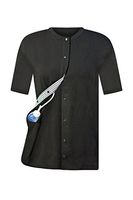 Black Breast Cancer Recovery Tee with Internal Drain Management Pockets, Medium