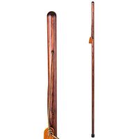 Brazos 48" Free Form Pine Wood Walking Stick Hiking Trekking Pole, Red, Made in the USA