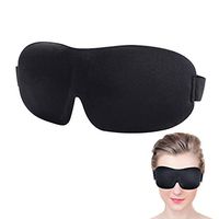 Egolanding Sleep Mask, Lightweight and Comfortable, Super Soft, Adjustable 3D Contoured Eye Masks for Sleeping, Shift Work, Naps, Night Blindfold Eyeshade for Men and Women, Black/Blue/Purple (Black)