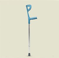 Wanson Forearm Cane Adult Full Sleeve Forearm V-Front Opening Cane Blue Aluminum Forearm Cane Height Adjustable 93~123Cm Crutch