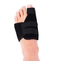 Ginyia Toe Corrector, Toe Corrector, 1Pc Black Bunion Straightener, Breathable Sweat Releasing for Men Women(Right)