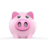 MeterMall Electronics Cute Cartoon Pig Bluetooth Speaker Wireless Portable Mini Loudspeakers Support FM Radio TF Card Pink