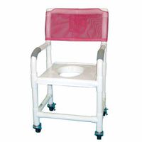 Standard Deluxe Shower Chair with Clamp On Seat Footrest: Without Footrest, Color: Mauve