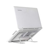 Laptop Stand, Ergonomic Aluminum Laptop Computer Stand for Desk Compatible with Mac MacBook Pro Notebook Holder, Portable Adjustable Ventilated Desktop Holder Riser for Office 10 to 15.6 inch, Silver