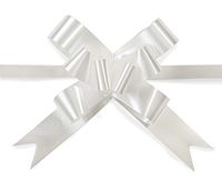 Shatchi Large Ribbon Pull Bows for Party Wall, Gift Wraps, Christmas Trees, Wedding, Birthday Hampers Decoration Florist Pullbows 10Pk, White