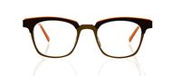 eyebobs Al A. Carte Unisex Premium Reading Glasses, Brown & Orange Front with Brown Temples, 1.00 Magnification
