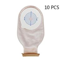 QWERT Co. Wang One-Piece Colostomy Bags Drainable Ileostomy Reusable Paste Ostomy Bag Standard Wear Flat W/Full-Circle Filter