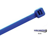 4" Color Cable Ties, 18 lb. Test, (100 Pack - All One Color) (Blue)
