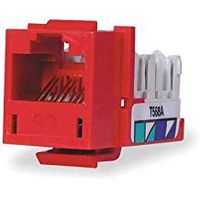 HUBBELL HXJSC6R Jack, HXJ, CAT6, SPEEDCHANNEL, RED (Pack of 25))