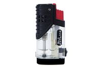 Lighter Triple Flame Torch Jetline Patriot Features a Cigar Punch- Cutter Amazing Quality (Red)