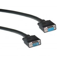 SVGA Extension Cable, Black, HD15 Male to HD15 Female, Coaxial Construction, Double Shielded, 75 Foot