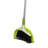 Casabella Basics Set Silver and Green, Broom with Dustpan