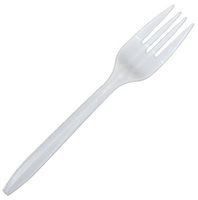 GEN Medium Weight Polypropylene 5 7/8" Fork, White (Case of 600)
