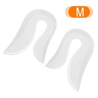 Ahier Heel Cups , Silicone Gel U-Shaped Heel Pads for Plantar Fasciitis Instant Pain（M)