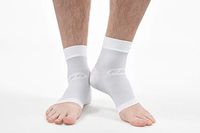 OS1st FS6 Performance Foot Sleeve(s) for Plantar Fasciitis Pain Relief, Heel Pain and Arch Support (L, Pair, White)