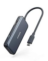 Anker USB C Hub, 4-in-1 USB C Adapter, with 4K USB C to HDMI, 2 USB 3.0 Ports, 60W Power Delivery Charging Port for MacBook Pro 2016/2017/2018, ChromeBook, XPS, and More (Space Grey)