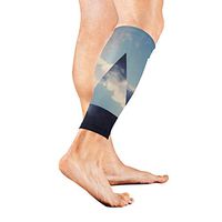 Stretch Sport Calf Sleeve Triangle Cloud Protective Guard for Men Women - Best Footless Compression Socks for Shin Splints, Running,Basketball Football (1 Pair)