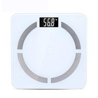 Glass Body Analyzer Bathroom Scales, Digital Electronic Scales for Precise Weighing, Measuring The Weight of The Display Legible CQOZ (Color : B)