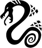 Seven Deadly Sins Snake - Vinyl - 5.5" tall (Color BLACK) decal laptop tablet skateboard car windows stickers