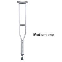 Underarm Crutches with Aluminum Alloy,Universal Underarm Ergonomics Handle for Hand Grips,Adjustable Grip and Crutches Height, Support for Men, Women and Teens,M,Single