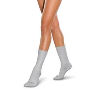 SmartKnit Seamless Crew Socks for Diabetes, Arthritis, or Sensitive Feet (Grey, Small)