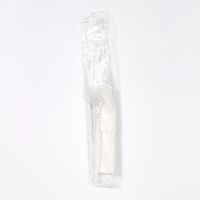 E176015 Empress Medium Weight Cutlery Kit Polypro Spork, Milk Straw 5.75", Napkin 1000 per case