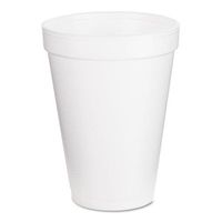 DCC 12J12 Drink Foam Cups, 12oz, White, 25/Bag, 40 Bags/Carton