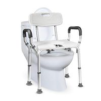 XWZJY Bariatric Toilet Seat Bedside Commode Pregnant Bath Stool & Shower Chair for Seniors, Disabled, Handicapped with Handrail Backrest Height Adjustable