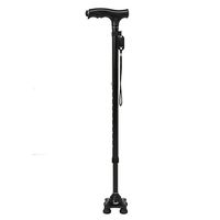 cane Adjustable Walking Sticks with LED Light T-Shaped Comfort Handle for Arthritis Seniors Disabled and Elderly - Best Mobility Aids HOJZ,Black