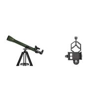 Celestron ExploraScope 22100 60AZ Refractor Telescope with Basic Smartphone Adapter 1.25" Capture Your Discoveries