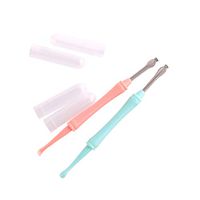 2PCS Stainless Steel Ear Pick with Double Ends Ear Spiral Cleaner Ear Wax Remove Tool (Random Color)