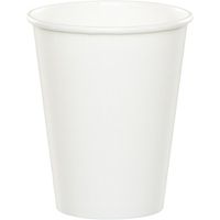 Creative Converting Celebrations 96-Count 9 oz. Hot/Cold Cups, White - 710242