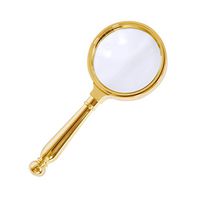 8X Retro Handheld Magnifying Glass 70mm/ 2.8" Diameter Distortion Free Magnifier Metal Frame Gold Jewelry Loupe Powerful Lens for Reading Fine Print Maps Art Craft Low Vision Hobbies