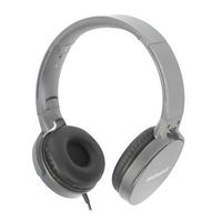 MAGNUMVOX Gray Heaphones Folding Studio Headset Space Grey Foldable Audio Earphones On Ear Over Ear