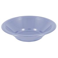 JAM PAPER Disposable Plastic Bowls - Small - 12 oz (7 Inch Diameter) - Baby Blue - 20/pack