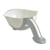Maddak Ableware Non-Slip Stay Bowl with Handle, White with Gray