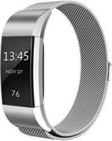 ANVWW for Fitbit Charge 2 Watch Strap Replacement Milanese Band Bracelet Wristband Stainless Steel Magnetic Small(5.5''-6.7'')