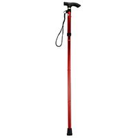 Xqr Old Man's Cane Folding Crutches Old Non-Slip Ultra-Lighting Aluminum Alloy Walking Stick Walker Adjustable Telegraphic Outdoor Walking Stick,Red