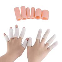 HAIHF Gel Finger Protector, 16 Pcs Finger Protector Support Finger Gloves, Finger Sleeves Great for Trigger Finger, Hand Eczema, Finger Cracking, Finger Arthritis Hallux Valgus Correctors