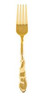 Creative Converting 321514 Party Supplies MADHOUSE by Michael Aram 20-Count Mini Gold Plastic Forks, Rock, 3.43